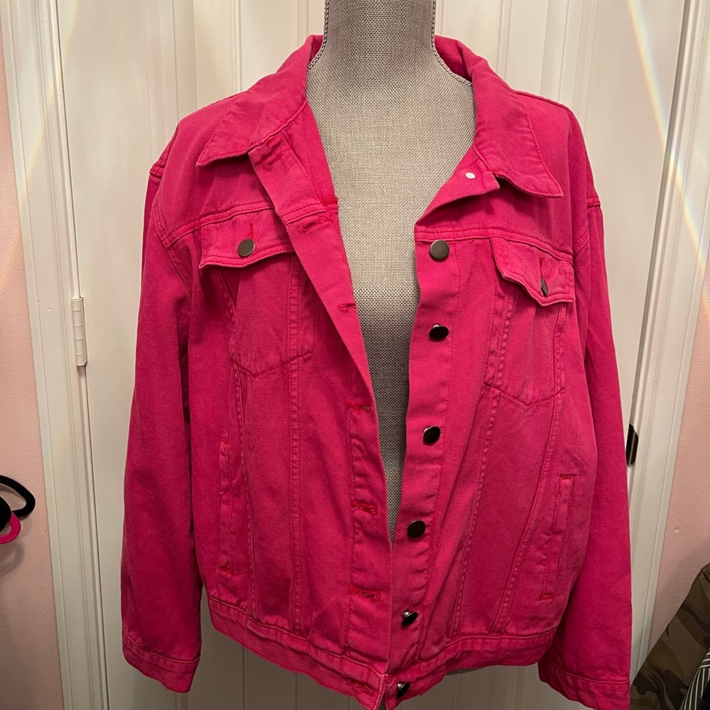 Hot Pink Denim Jacket